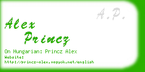 alex princz business card